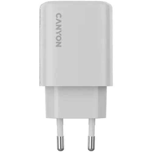 Alternative view of Зарядно за мобилен телефон CANYON charger OnCharge 250 25W 1xPD 1xQC EU White