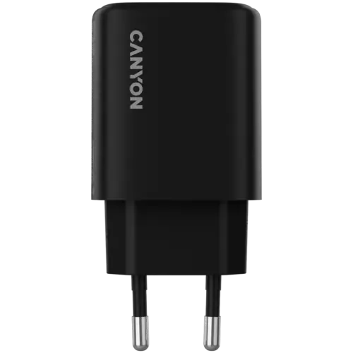 Alternative view of Зарядно за мобилен телефон CANYON charger OnCharge 250 25W 1xPD 1xQC EU Black