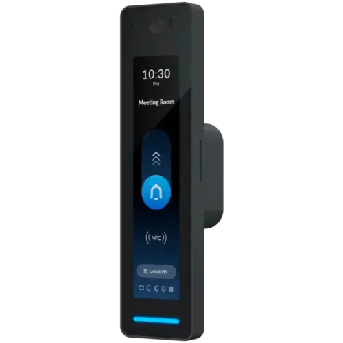 Alternative view of Ubiquiti UA-G3-Pro-B indoor/outdoor NFC reader and intercom with Apple Touch Pass support, Video works at ADA-compliant mounting height