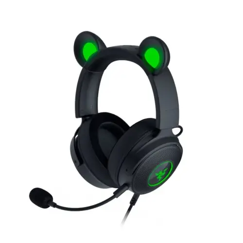 Alternative view of Геймърски слушалки Razer Kraken Kitty V2 Pro, Gaming Wired Headset, Razer Chroma RGB, Stream Reactive Lighting, Docked Mode, 50 mm audio drivers, USB, Passive noise-canceling Microphone, Volume Control