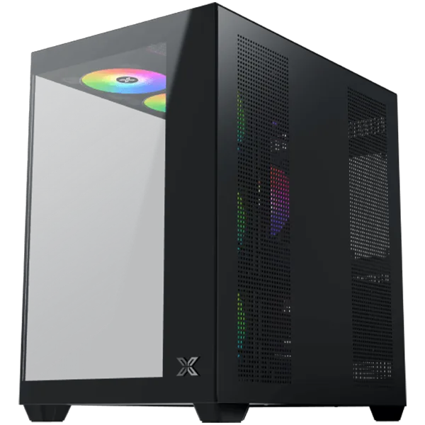 Кутия за компютър Aqua V Air (Black ATX U3x2+Type C 2PCS TG 6PCS Z22A Reverse & 1PC Z22A & ARGB Remote Control