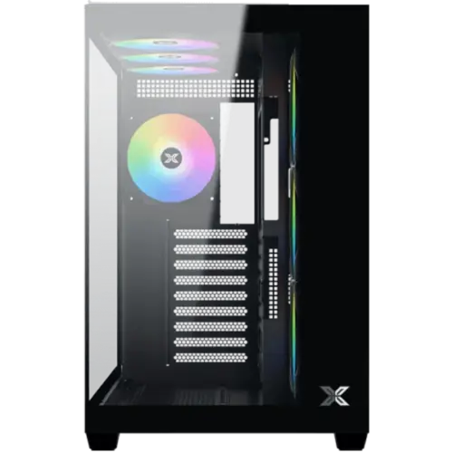 Alternative view of Кутия за компютър Aqua V Air (Black, ATX, U3x2+Type C, 2PCS TG, 6PCS Z22A Reverse & 1PC Z22A & ARGB Remote Control Kit)