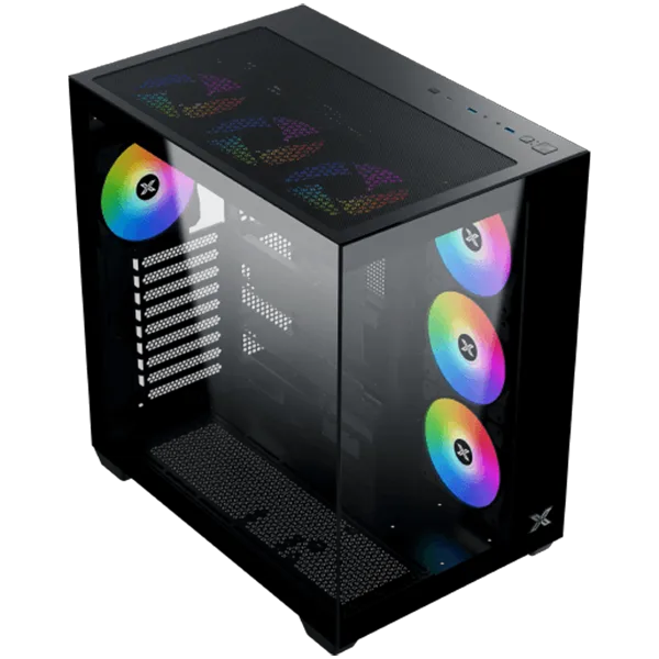 Кутия за компютър Aqua V Air (Black, ATX, U3x2+Type C, 2PCS TG, 6PCS Z22A Reverse & 1PC Z22A & ARGB Remote Control Kit) - Image 12