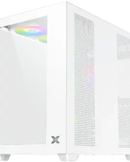 Кутия за компютър Aqua V Air Arctic (White ATX U3x2+Type C 2PCS TG 6PCS Z22A Arctic Reverse & 1PC Z22A Arctic & ARGB Rem