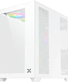 Кутия за компютър Aqua V Air Arctic (White ATX U3x2+Type C 2PCS TG 6PCS Z22A Arctic Reverse & 1PC Z22A Arctic & ARGB Rem