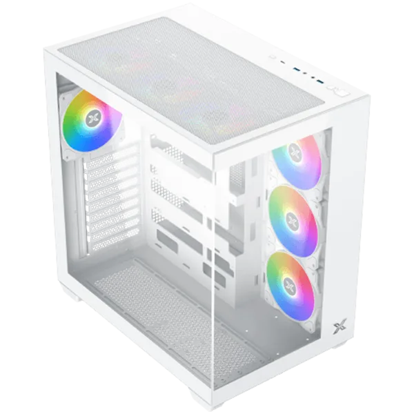 Кутия за компютър Aqua V Air Arctic (White, ATX, U3x2+Type C, 2PCS TG, 6PCS Z22A Arctic Reverse & 1PC Z22A Arctic & ARGB Remote Control Kit) - Image 33