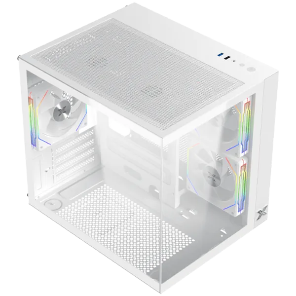 Кутия за компютър Aqua M Lite Arctic (WH, MATX, U3x1 & U2x1, 2PCS TG, 4PCS G22A Arctic Reverse & 1PC G22A Arctic,ARGB Remote Control Box) - Image 24