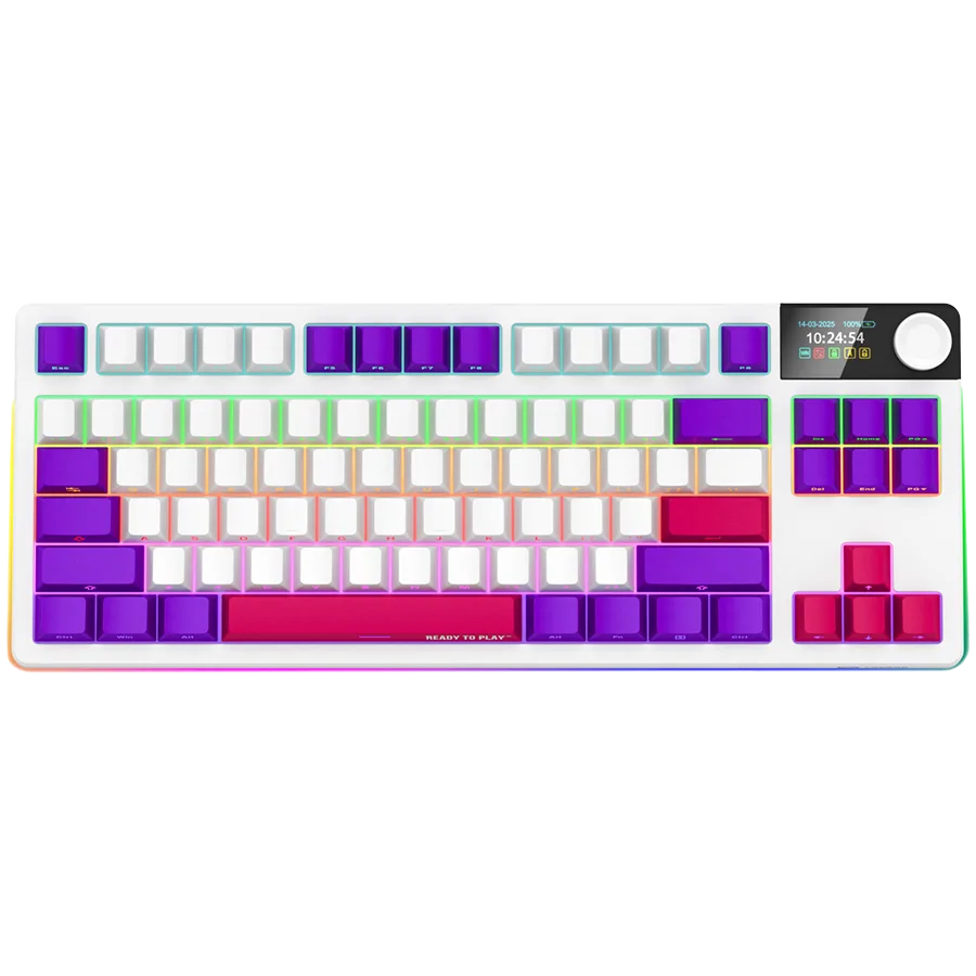 Геймърска клавиатура LORGAR KBP70TKLW Wireless TKL Mechanical Gaming Keyboard Pro White EN