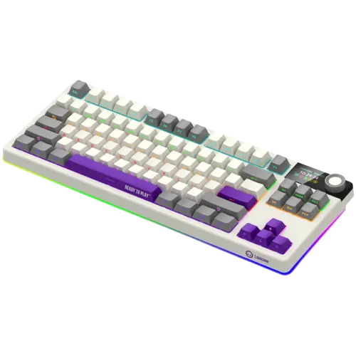 Alternative view of Геймърска клавиатура LORGAR KBP70TKLW, Wireless TKL Mechanical Gaming Keyboard Pro, Beige, EN layout