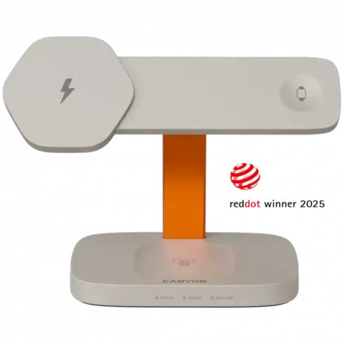 Зарядно за мобилен телефон CANYON Wireless Charging Station Hexagon 310 3in1