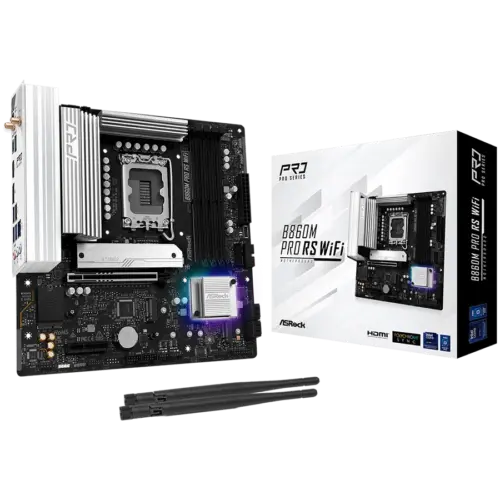 Дънна платка ASROCK MB Desktop B860M Pro Rs Wi-fi S.1851 4x DDR5 1x PCIe 5.0 x16 1x PCIe 4.0 x4 1x Blazing M.2 2x Hyper