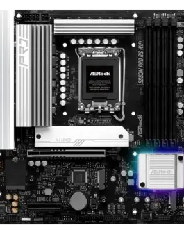 Alternative view of Дънна платка ASROCK MB Desktop B860M Pro Rs Wi-fi, S.1851, 4x DDR5, 1x PCIe 5.0 x16, 1x PCIe 4.0 x4, 1x Blazing M.2, 2x Hyper M.2, 4x SATA3, 2x USB-C, 8x USB 3.2, 6x USB 2.0, 1x RJ-45 2.5GB Lan, 802.11axe Wi-Fi 6E + Bluetooth 5.3, ATX