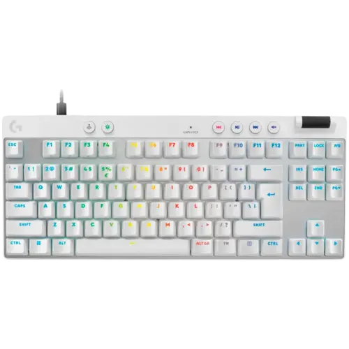Геймърска клавиатура LOGITECH G PRO X TKL RAPID Gaming Keyboard - WHITE - US INTL - USB - EMEA28i-935 -
