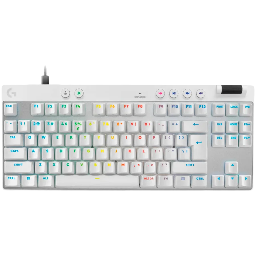 Геймърска клавиатура LOGITECH G PRO X TKL RAPID Gaming Keyboard - WHITE - US INTL - USB - EMEA28i-935 -