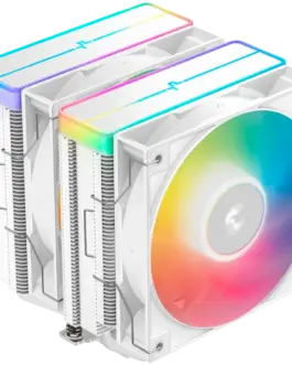 Охладител за процесор Охладител DeepCool AG620 WH ARGB V2 CPU Air Cooler 2x120mm ARGB PWM Fan Core Touch Technology 2.0