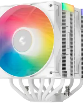 Alternative view of Охладител за процесор Охладител DeepCool AG620 WH ARGB V2, CPU Air Cooler, 2x120mm ARGB PWM Fan, Core Touch Technology 2.0, 6 Heatpipes, White, LGA1851/1700/1200/115x, AMD AM5/AM4, 129x136x161 mm(LxWxH), 2Y, R-AG620-WHAMMN-GJD