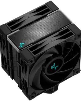 Alternative view of Охладител за процесор Охладител DeepCool AK400 ZERO DARK PLUS, CPU Air Cooler, 2x120mm FDB PWM Fan, Core Touch Technology 2.0, 4 Heatpipes, LGA1851/1700/1200/115x, AMD AM5/AM4, 127x123x155 mm(LxWxH), 3Y, R-AK400-BKNNMD-G-1