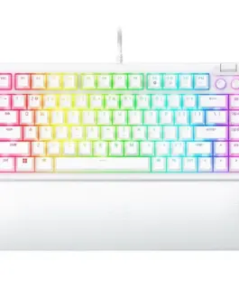 Геймърска клавиатура Razer BlackWidow V4 75% White Gaming Keyboard US Layout Hot-swappable Design Compact 75% Layout wit