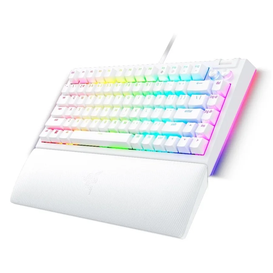 Геймърска клавиатура Razer BlackWidow V4 75% White, Gaming Keyboard, US Layout, Hot-swappable Design, Compact 75% Layout with Aluminum Case, Mechanical Switches (Tactile), Razer Chroma RGB, Dedicated media roller with 2 dedicated media buttons, Detac - Image 28