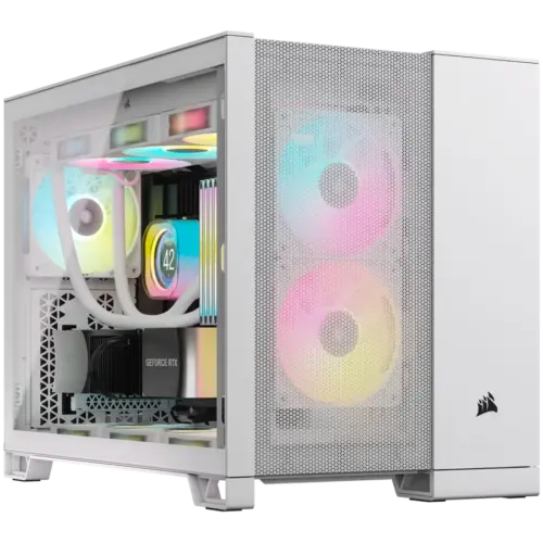Кутия за компютър Corsair 2500D Airflow Tempered Glass Mid-Tower White