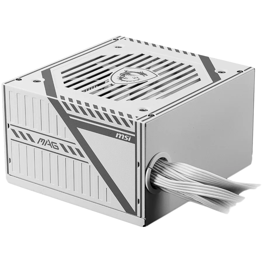 Захранване за компютър MSI MAG A650BNL WHITE Power Supply 650W 80 PLUS Bronze 120mm low noise Fan Protections: OCP/OVP/O