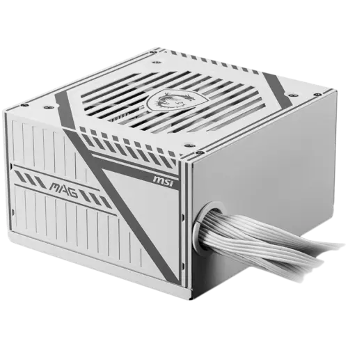 Захранване за компютър MSI MAG A650BNL WHITE Power Supply 650W 80 PLUS Bronze 120mm low noise Fan Protections: OCP/OVP/O