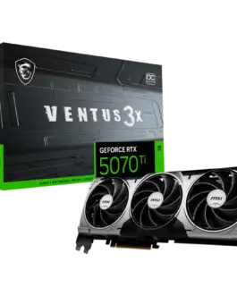 Видео карта MSI Video Card Nvidia GeForce RTX 5070 Ti 16G VENTUS 3X OC (16GB GDDR7/256bit PCI-E Gen5 3x DP 2.1 1x HDMI 2