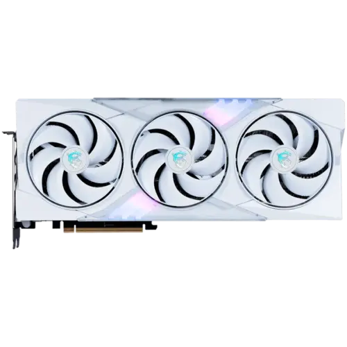 Alternative view of Видео карта MSI Video Card Nvidia GeForce RTX 5070 TI 16G GAMING TRIO OC WHITE, 16GB GDDR7, 256bit, Effective Memory Clock: 28000MHz, Boost: 2580 MHz, 8960 CUDA Cores, PCIe 5.0, 3x DP 2.1b, HDMI 2.1b, Triple Fan, 1x16pin, 750W Recommended PSU, 3Y