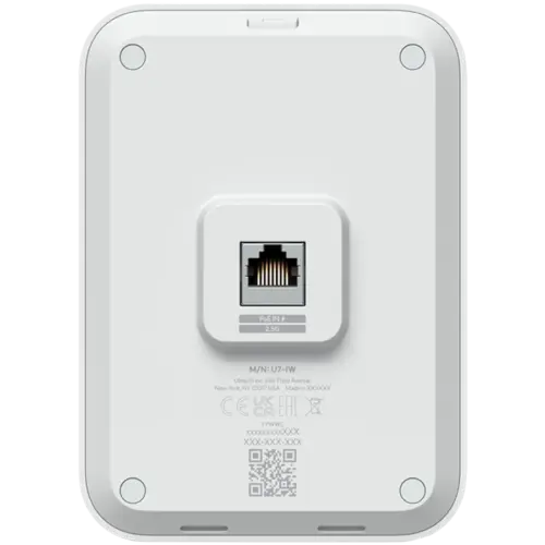 Alternative view of Точка за достъп Ubiquiti UniFi U70IW Wall mounted WiFi 7 AP with 4 spatial streams and an integreated 2.5GbE PoE switch desined for hospitality enviorments