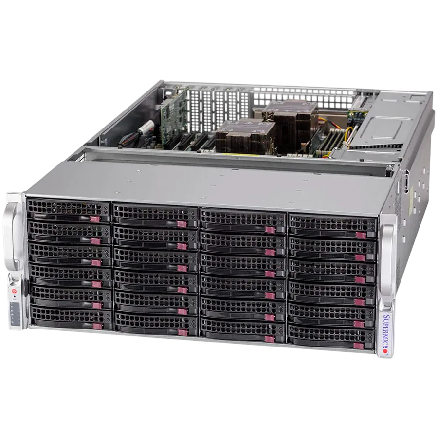 Сървър Supermicro assembled server based on SYS-640P-E1CR36H 2x ICX 4310 CPU 8x 32GB DDR4-3200 36x HDD 3.5" SAS 24TB 7.2