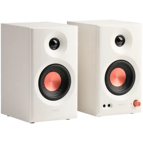 Alternative view of Тонколона Edifier MR3 Active Studio Monitors, BT V5.4, RCA, AUX, 1-inch Tweeters, 3.5-inch Drivers, 36W (RMS), Tone Control Dials, White