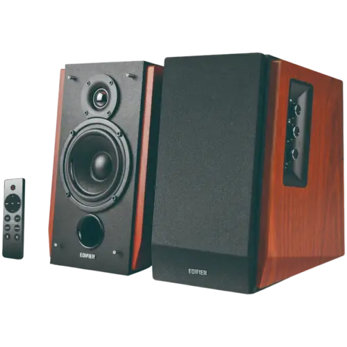 Alternative view of Тонколона Edifier R1700BTs .0 Bookshelf Speakers, BT V5.1, RCA, 0.75-inch Tweeters, 4-inch Drivers, Sub-Out, 66W (RMS), Control Knobs and Remote Control, Brown