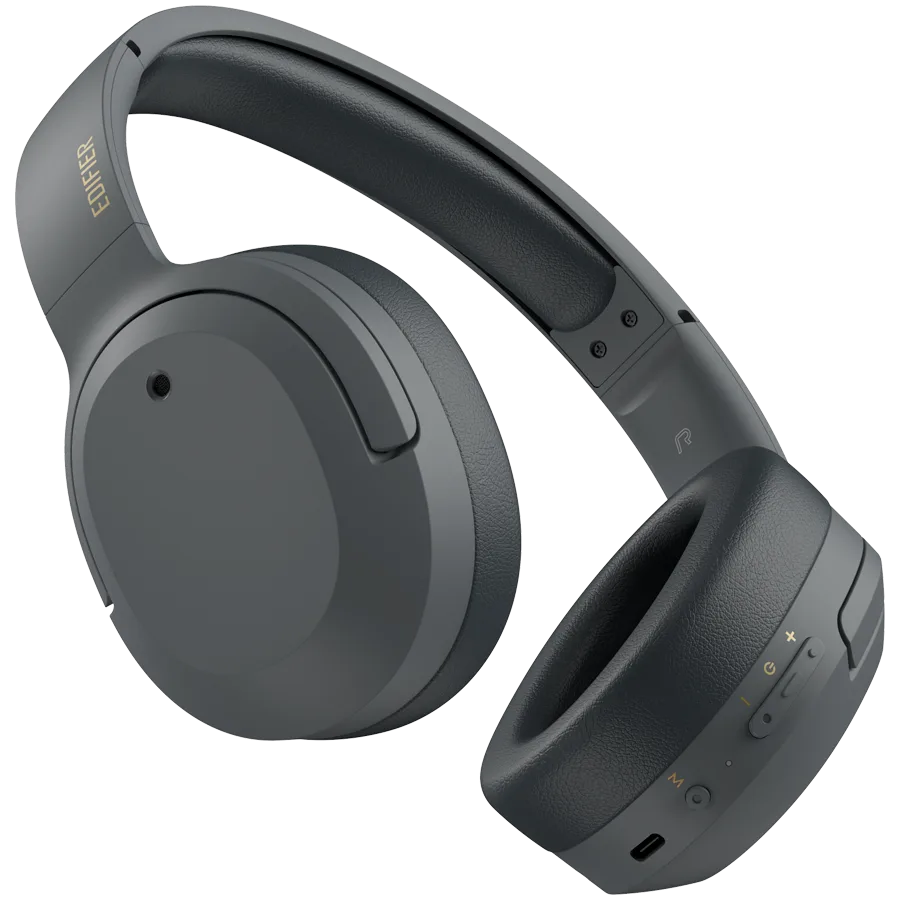 Bluetooth слушалки Edifier W820NB Plus Wireless Over-Ear Headphones, 40mm Dynamic Titanium-Coated Drivers, BT V5.2, ANC, Hi-Res Audio Certification, Up To 49H Battery, USB-C, Gray - Image 18