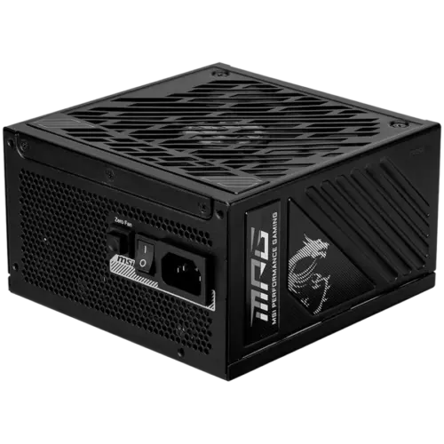 Alternative view of Захранване за компютър MSI MPG A1250GS PCIE5 Power Supply 1250W, 80 PLUS Gold, Dual PCIe 5.1 Cables, ATX 3.1, 135mm Fan, Fan Stop, OCP/OTP/OPP/SCP/OVP/UVP/SIP/NLO, Active PFC, Dimensions: 150mmx150mmx86mm, 10Y Warranty