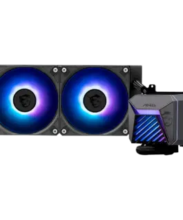 Охладител за процесор Охладител MSI MAG CORELIQUID A15 240 2x120mm Pre-installed ARGB Daisy Chain Fans Adjustable Offset