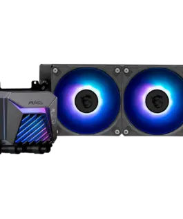 Alternative view of Охладител за процесор Охладител MSI MAG CORELIQUID A15 240, 2x120mm Pre-installed ARGB Daisy Chain Fans, Adjustable Offset Kit, Replacable Top Cover, Copper Base Intel LGA 1700/1851, AMD AM5/AM4, 3Y Warranty