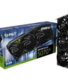 Видео карта PALIT GeForce RTX 5070 Ti GamingPro-S 16GB GDDR7 256 bit 1x HDMI 2.1b 3x DP 2.1b 3 Fan 1x 16-pin pwr connect