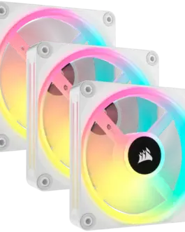 Вентилатор CORSAIR iCUE LINK QX120 RGB WHITE 120mm Magnetic Dome RGB Fan Triple Fan Kit