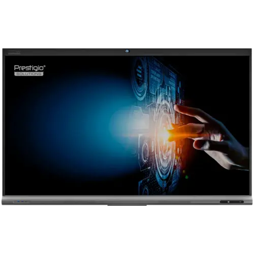 Широкоформатен дисплейPRESTIGIO SOLUTIONS Multiboard 86" Light+ Series UHD 4K Android 11 Wi-Fi 40TP NFC Camera touch