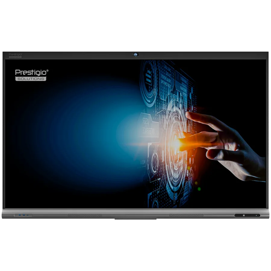 Широкоформатен дисплейPRESTIGIO SOLUTIONS Multiboard 65" Light+ Series UHD 4K Android 11 Wi-Fi 40TP NFC Camera touch