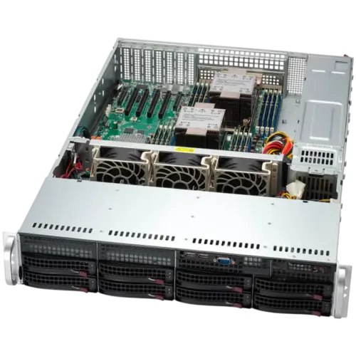 Сървър Supermicro assembled server based on SYS-621P-TR 2x 6448Y 2P 32C CPU 4x 16GB DDR5-4800 AOC-S3908L-H8IR-16DD-O 2x