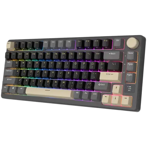 Alternative view of Геймърска клавиатура ROYAL KLUDGE RK-M75 Phantom Gaming Keyboard K Silver switch