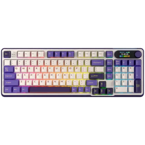 Геймърска клавиатура ROYAL KLUDGE RK-S98 Blackberry Mousse Gaming Keyboard Chartreuse
