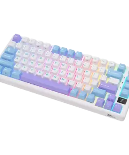 Alternative view of Геймърска клавиатура ROYAL KLUDGE RK-M75 Taro Milk Gaming Keyboard K Silver switch