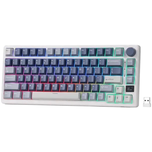 Alternative view of Геймърска клавиатура ROYAL KLUDGE RK-M75 Ocean Blue Gaming Keyboard K Sliver switch