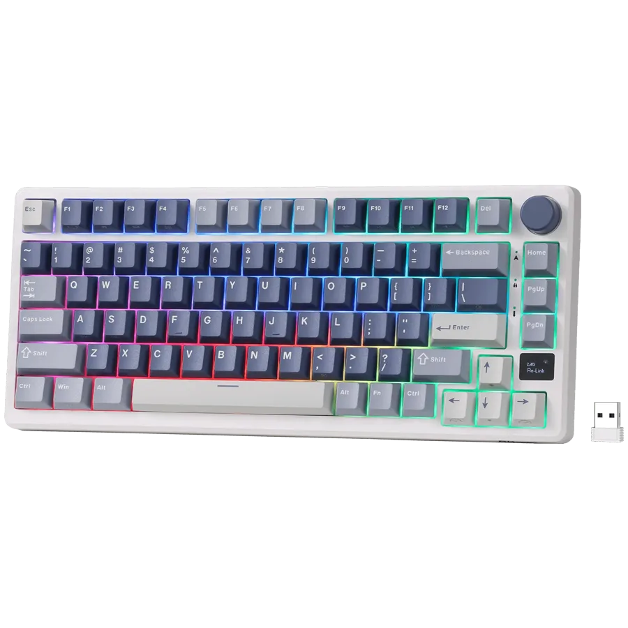Геймърска клавиатура ROYAL KLUDGE RK-M75 Ocean Blue Gaming Keyboard K Sliver switch - Image 16
