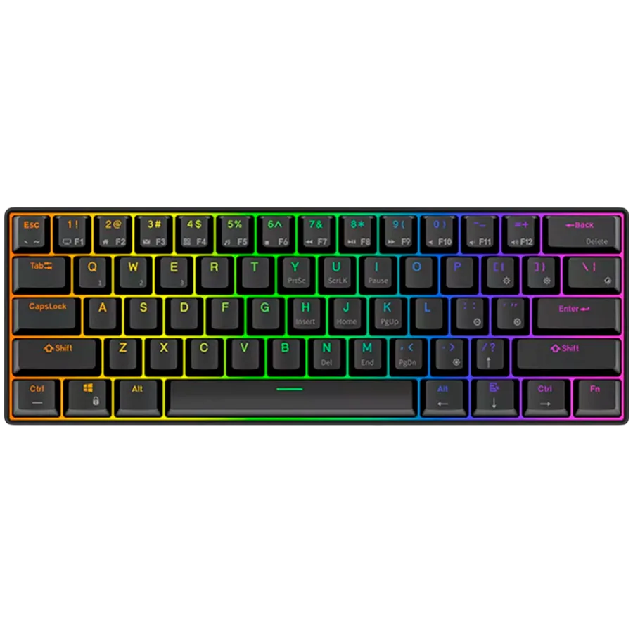 Геймърска клавиатура ROYAL KLUDGE RK61 Black Gaming Keyboard Red switch