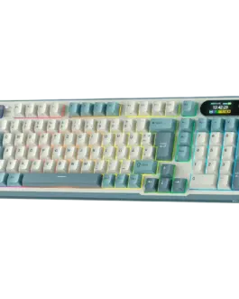 Alternative view of Геймърска клавиатура ROYAL KLUDGE RK-S98 Light Cloud Gaming Keyboard Chartreuse switch