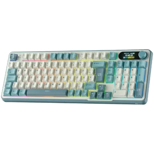 Alternative view of Геймърска клавиатура ROYAL KLUDGE RK-S98 Light Cloud Gaming Keyboard Chartreuse switch