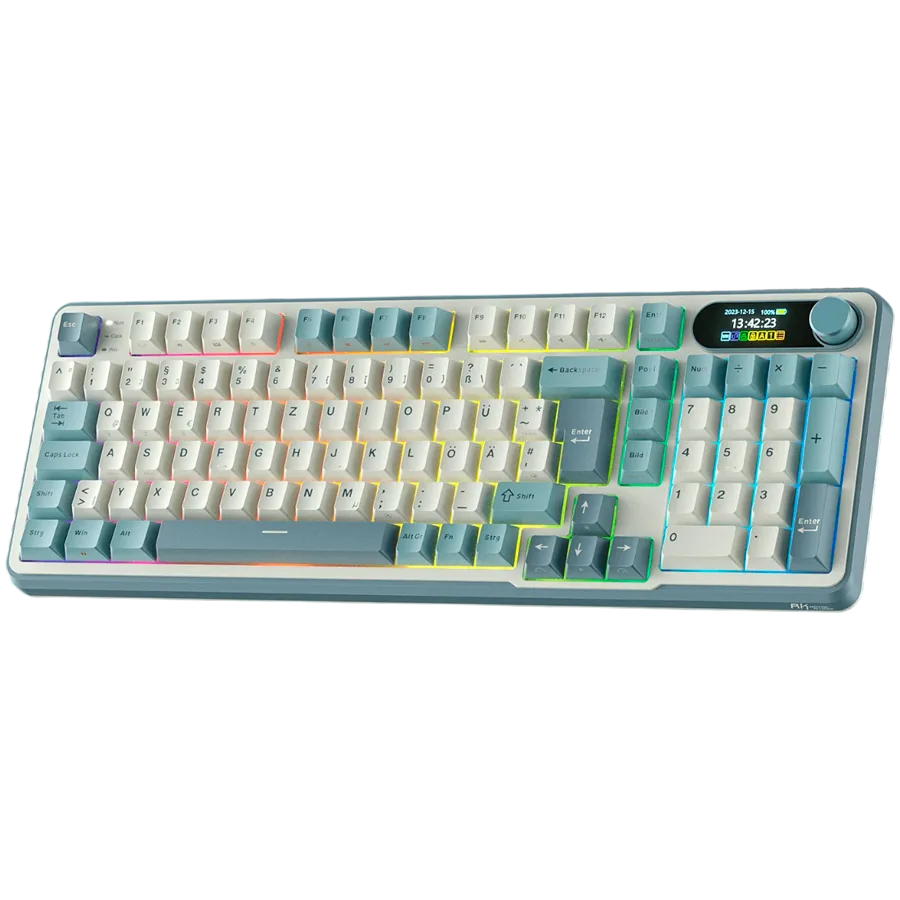Геймърска клавиатура ROYAL KLUDGE RK-S98 Light Cloud Gaming Keyboard Chartreuse switch - Image 16